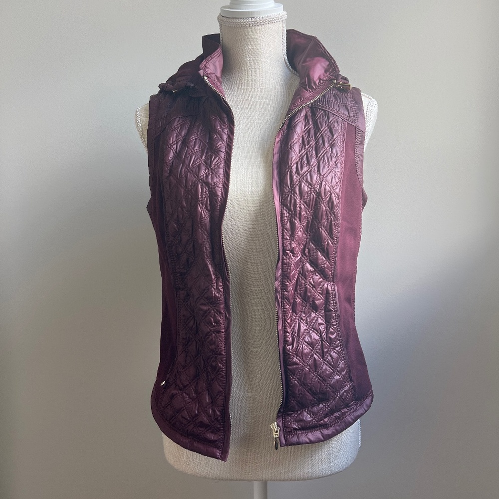 WHBM burgundy vest